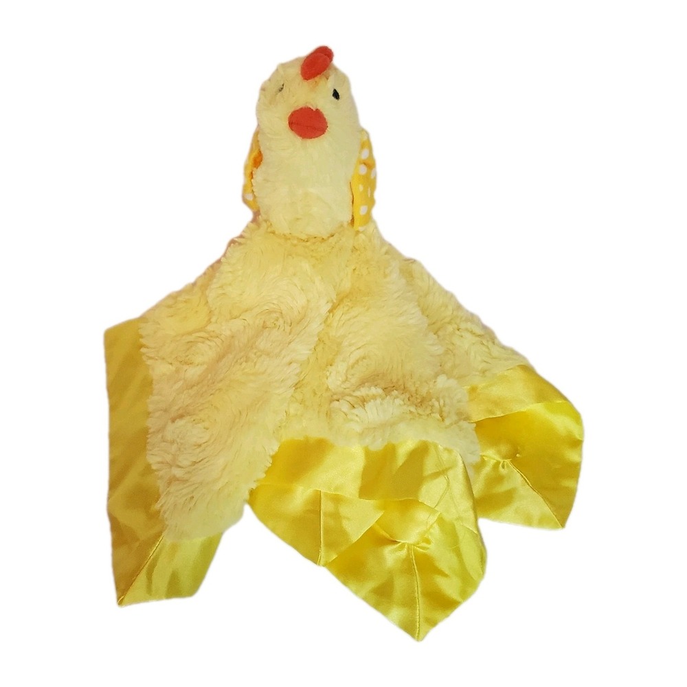Cloud Island Chicken Plush Lovey Satin‎ Trim Security Blanket Yellow Chick